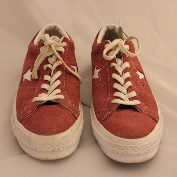 Converse One Star Ox Low Top Red Suede Men’s 10 Women’s 12 - Picture 3 of 9